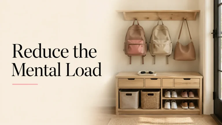 Decision fatigue at home decreases with a simple and clearly organized family entryway
